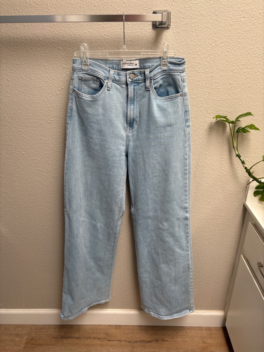 Just Black Denim Light Blue Straight Leg Jeans
